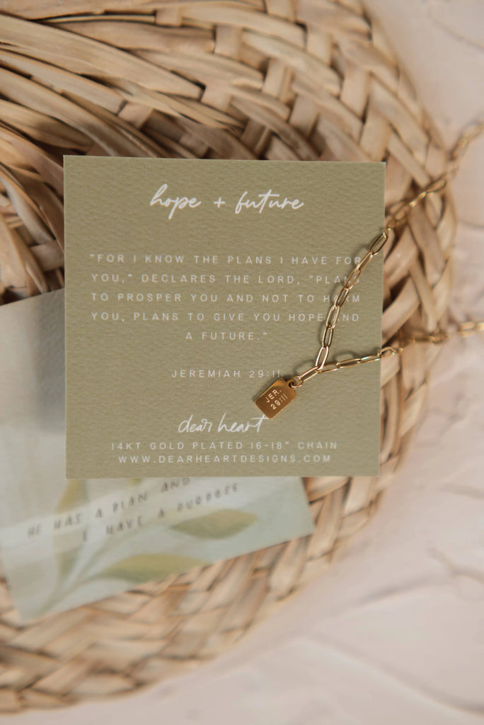 Dear Heart Hope and Future Tag Necklace-Dear Heart-The Bugs Ear
