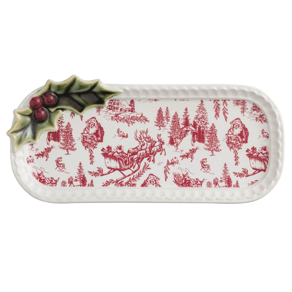 Holly Toile Everything Plate Mud Pie-Mud pie-The Bugs Ear