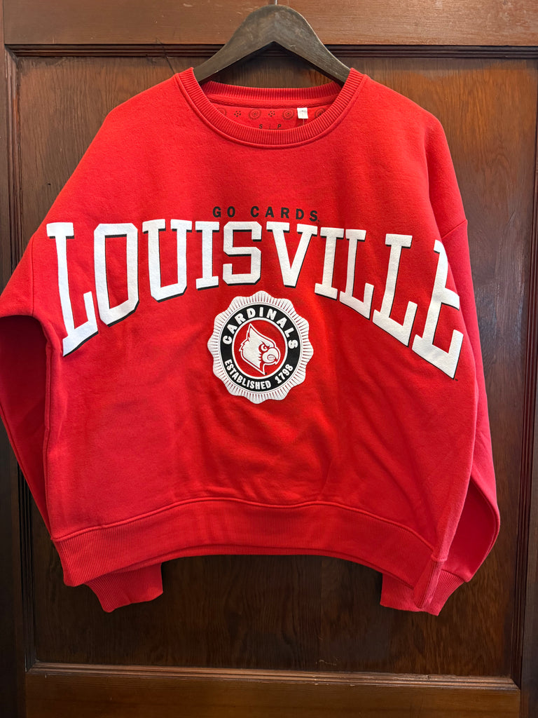 Louisville Across the Sleeve Sweatshirt-Royce-The Bugs Ear