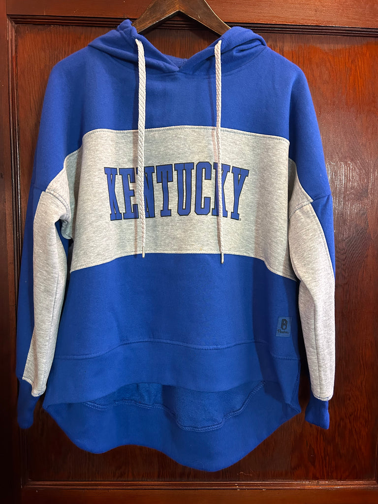 Kentucky Oversized Hooded Pieced Two-Tone Sweatshirt-Royce-The Bugs Ear