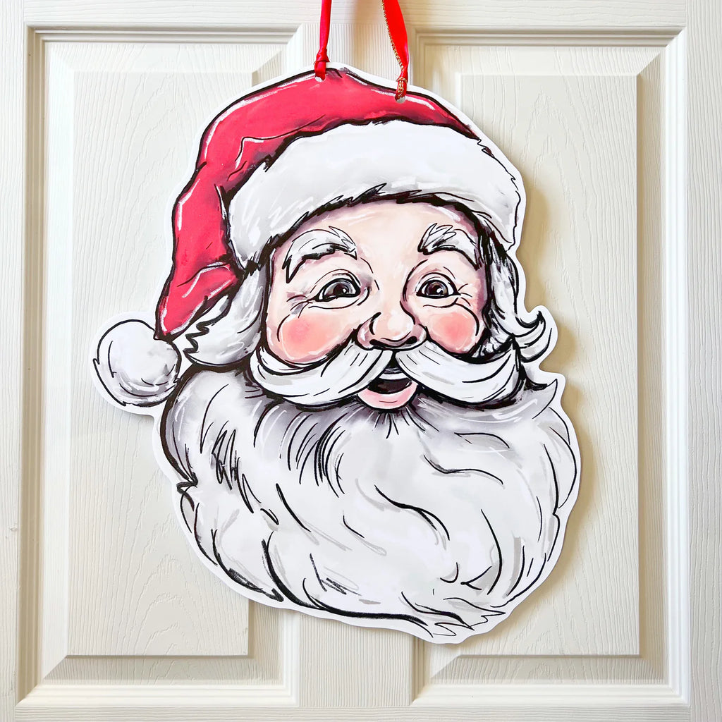 Vintage Jolly Santa Door Hanger-Home Malone-The Bugs Ear