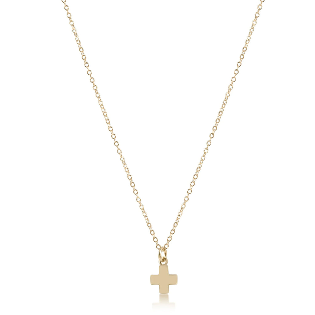 Enewton 16" Necklace Gold Signature Cross Small Gold-Enewton-The Bugs Ear