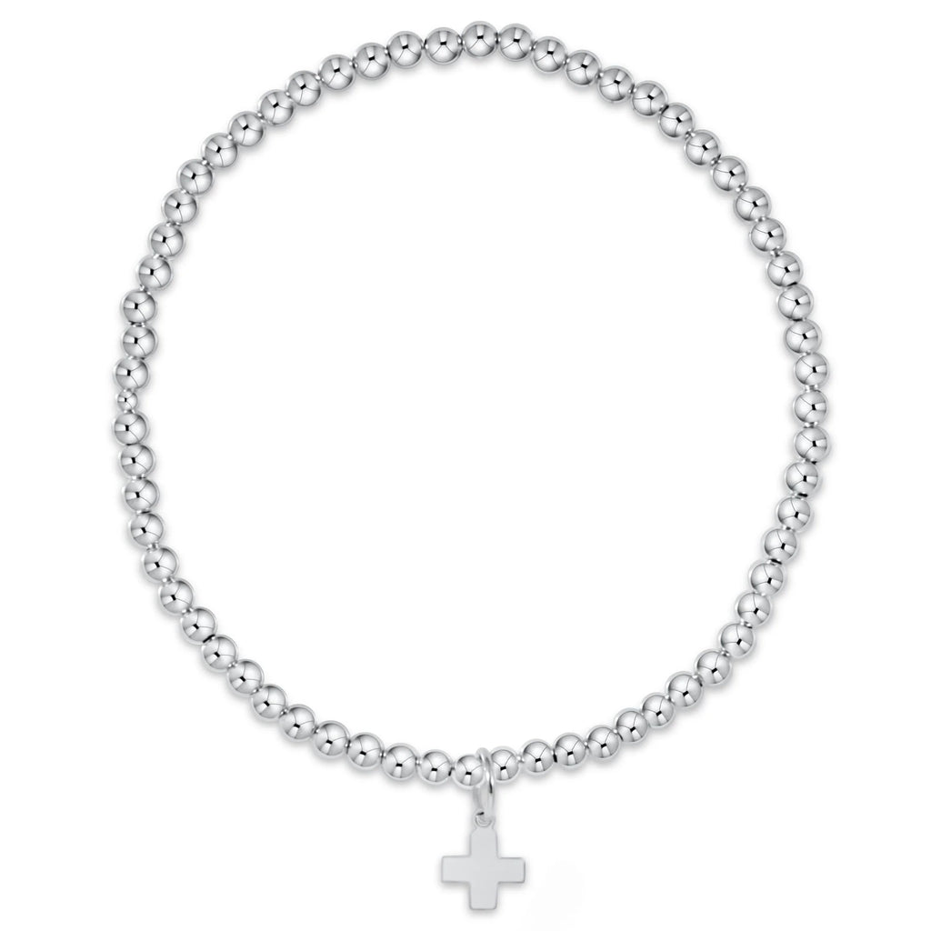 Enewton Extends Classic Sterling 3mm Bead Bracelet Signature Cross Sterling Charm-Enewton-The Bugs Ear