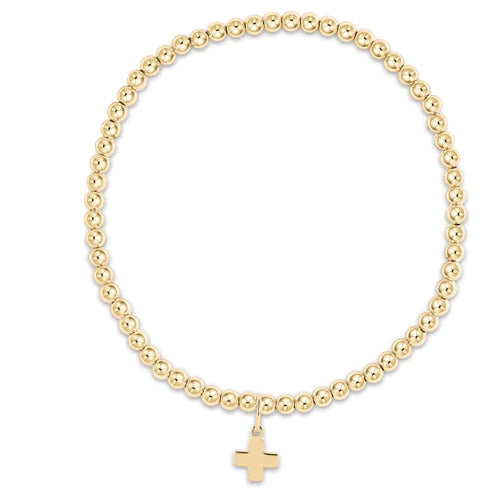 Enewton egirl Classic Gold 3mm Bead Bracelet Signature Cross Gold Charm-Enewton-The Bugs Ear