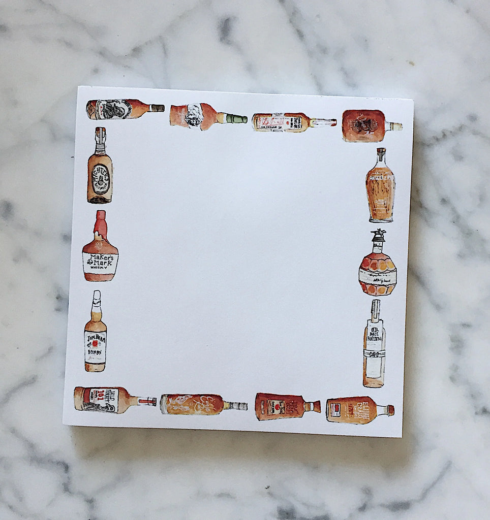 Bourbon Wrapround Notepad-Navy Leaf-The Bugs Ear