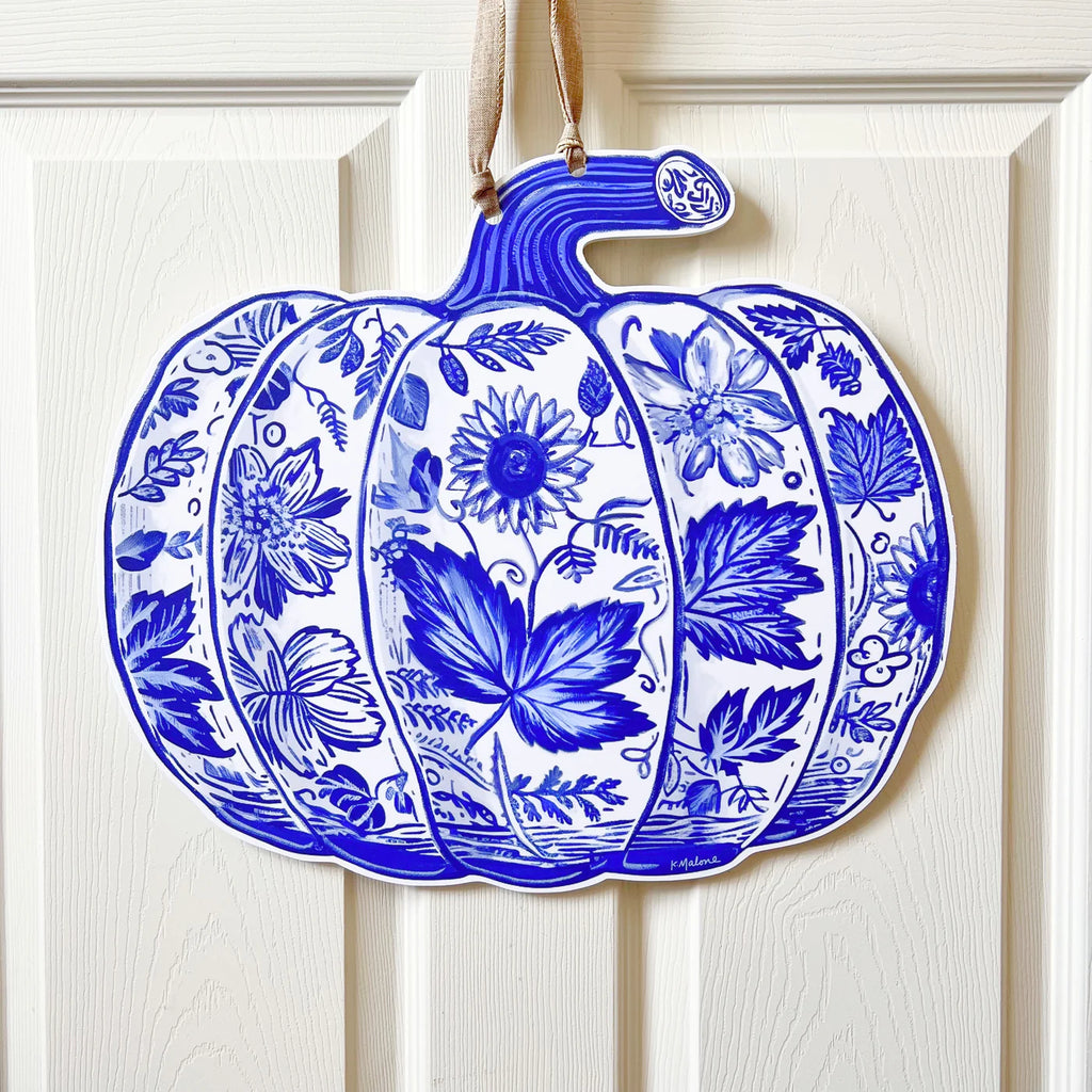 Chinoiserie Pumpkin Door Hanger-Home Malone-The Bugs Ear