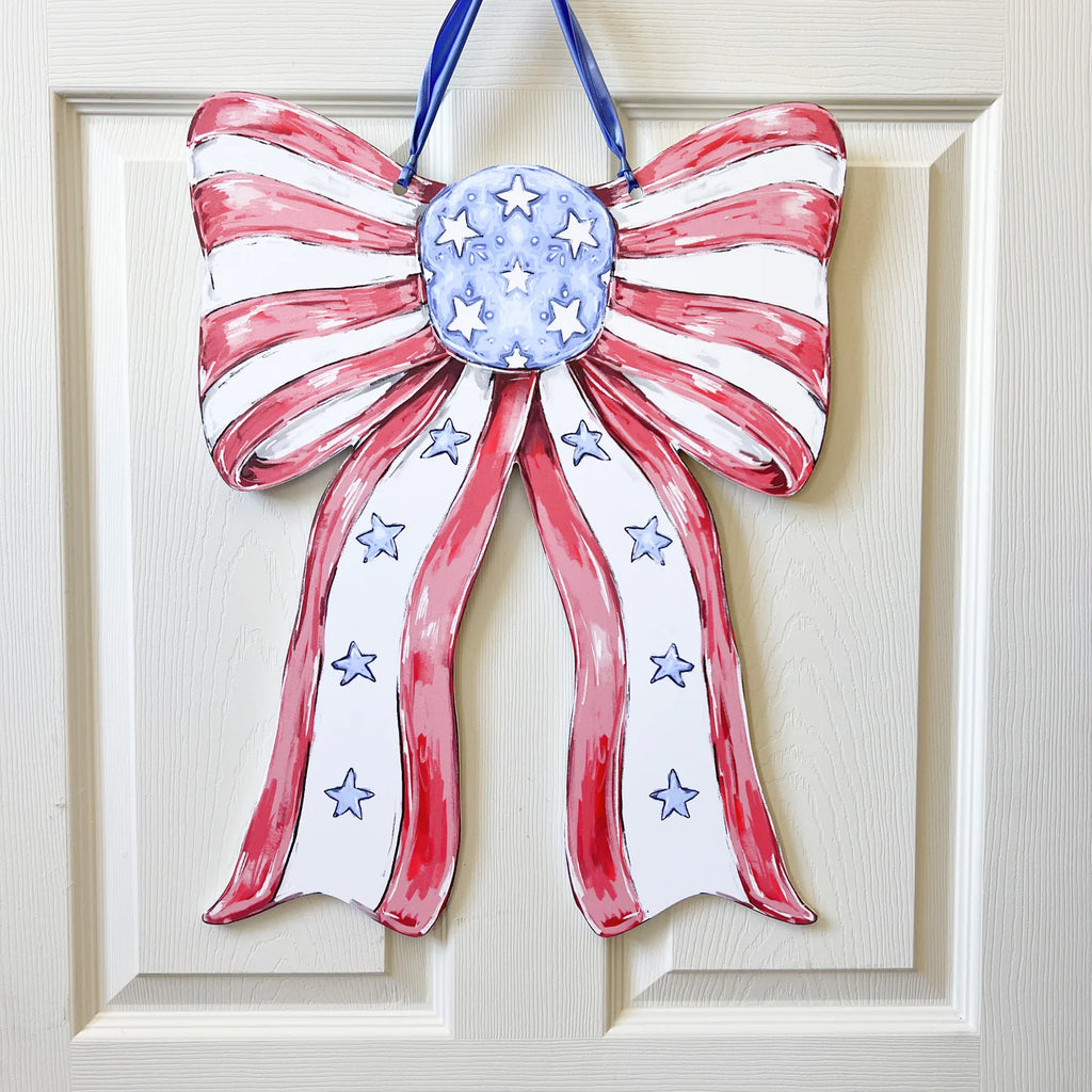 Patriotic Bow Door Hanger-Home Malone-The Bugs Ear