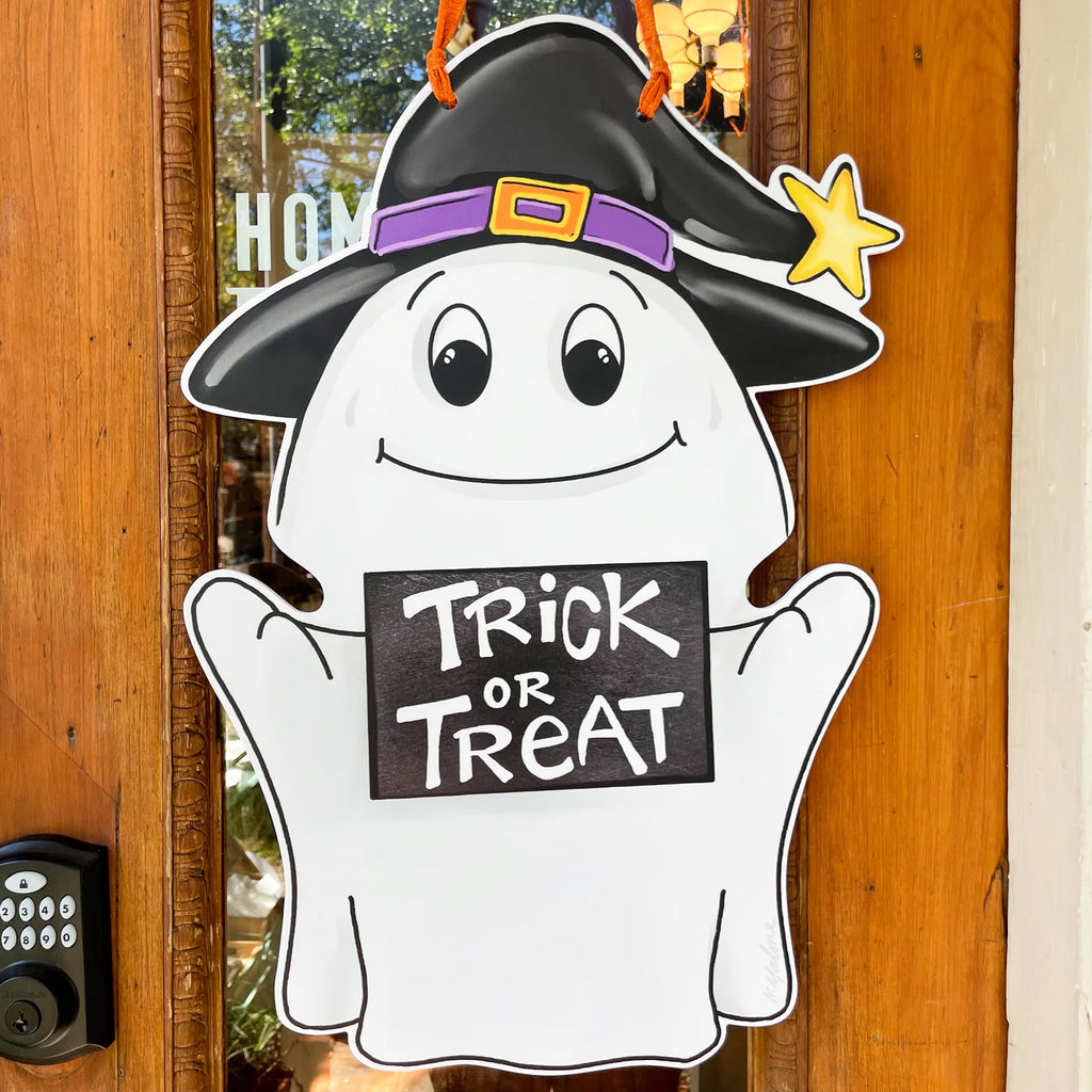 Trick-or-Treat Ghost Door Hanger-Home Malone-The Bugs Ear