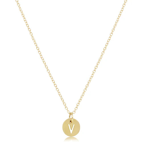 Enewton 16" Necklace Gold - Respect Gold Disc ASSORTED LETTERS-Enewton-The Bugs Ear