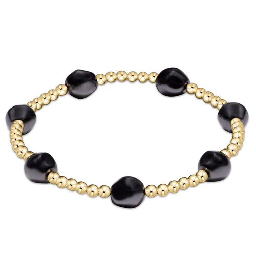 Enewton Admire Gold 3mm Bead Bracelet Pearl in Dark grey-Enewton-The Bugs Ear