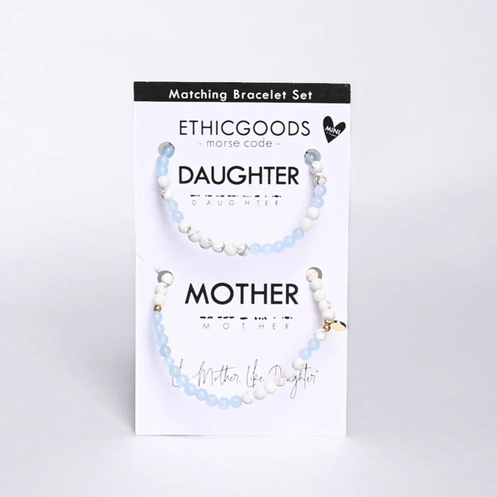 Morse Code Matching Set MOTHER & MINI DAUGHTER-Ethicgoods-The Bugs Ear