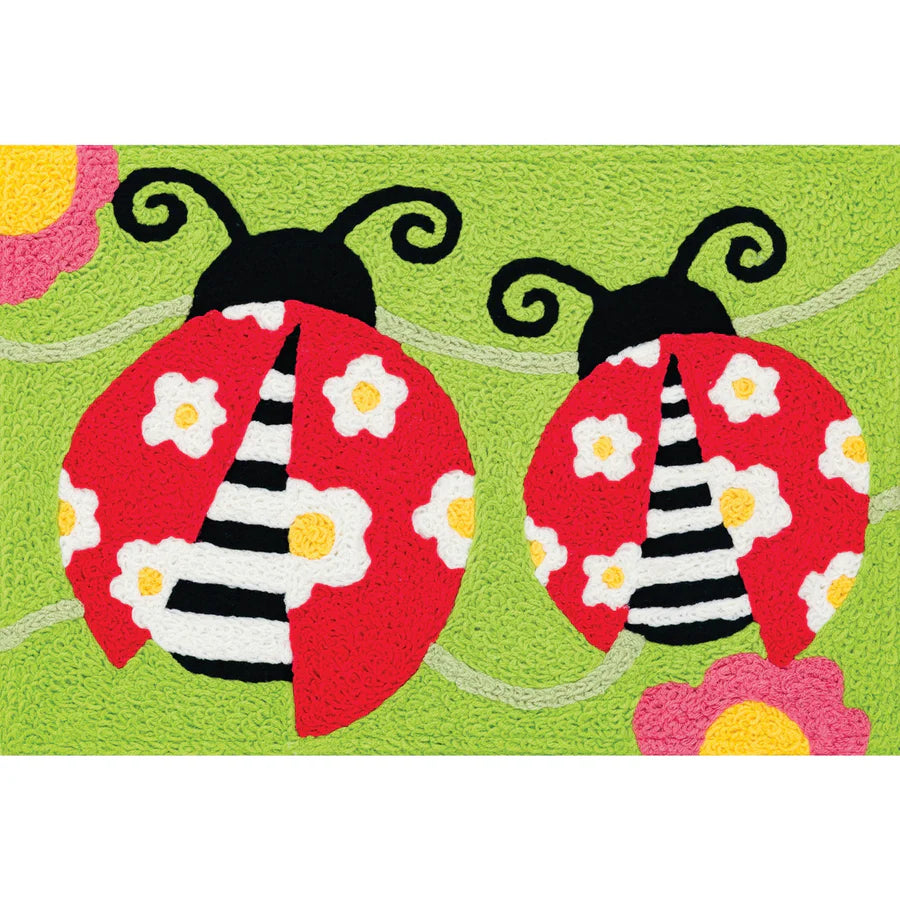 Jellybean Cherry Cherry Ladybugs Rug-Jellybean-The Bugs Ear