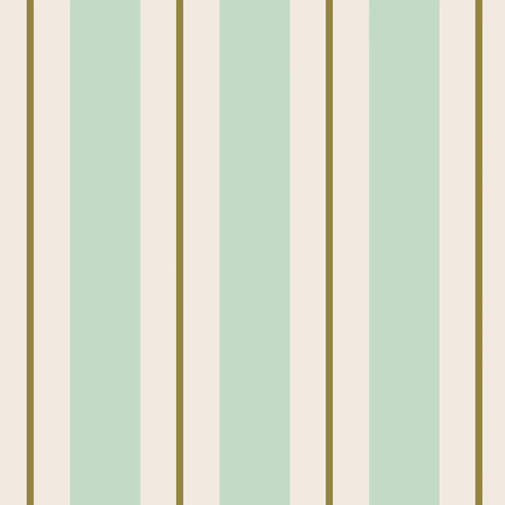 Seafoam and Gold Stripe Table Runner-Hester and Cook-The Bugs Ear