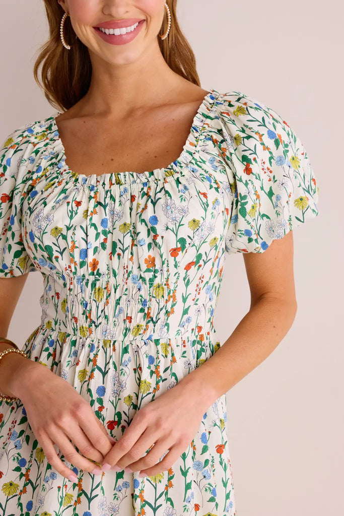 Karen Floral Print Bubbled Sleeve-PINCH-The Bugs Ear