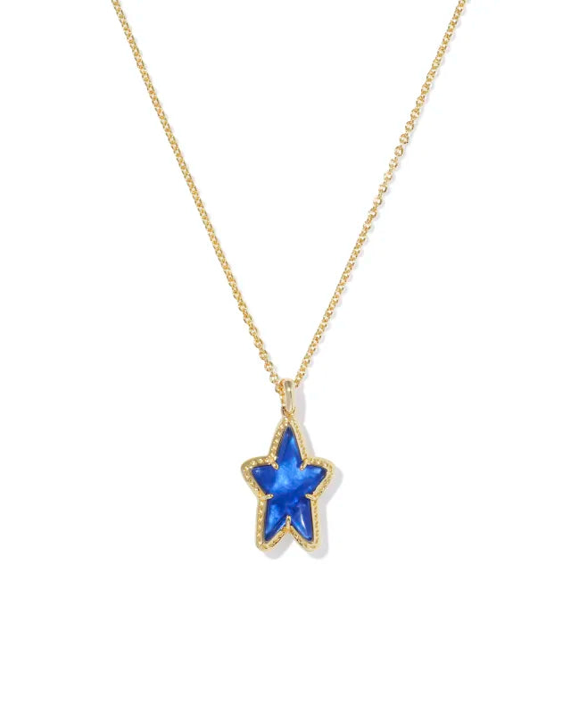 Kendra Scott Ada Gold Short Pendant in Cobalt Blue Illusion-Kendra Scott-The Bugs Ear