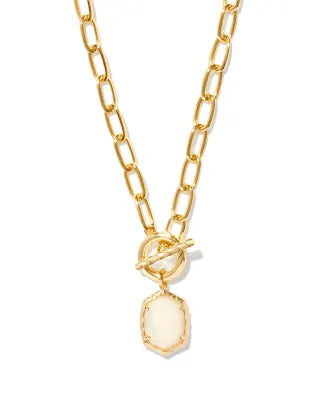 Kendra Scott Daphne Convertible Gold Link and Chain Necklace in Ivory-Kendra Scott-The Bugs Ear