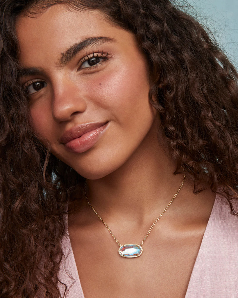 Kendra Scott Elisa Statement Necklace Gold Dichroic Glass-Kendra Scott-The Bugs Ear