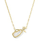 Kendra Scott Golf Gold Short Pendant Necklace in Ivory Mother of Pearl-Kendra Scott-The Bugs Ear
