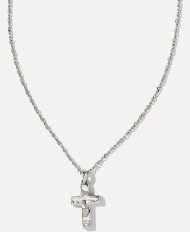 Kendra Scott Cross Pendant Necklace in Silver-Kendra Scott-The Bugs Ear