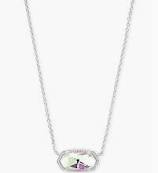 Kendra Scott Elisa Silver Pendant Necklace in Dichroic Glass-Kendra Scott-The Bugs Ear