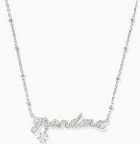 Kendra Scott Grandma Silver Crystal Short Pendant Necklace-Kendra Scott-The Bugs Ear