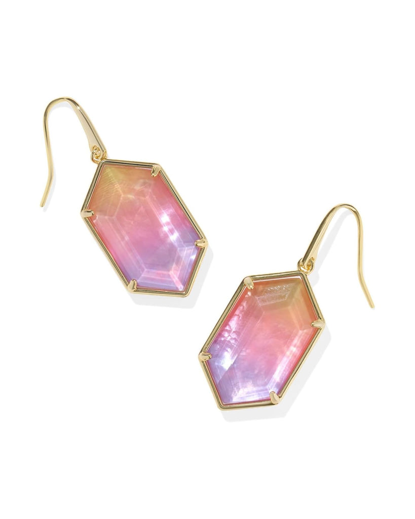 Kendra Scott Hallie Drop Earrings Gold Sunrise Watercolor Illusion-Kendra Scott-The Bugs Ear