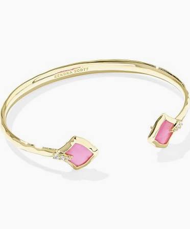 Kendra Scott Joelle Gold Cuff Bracelet in Azalea Illusion-Kendra Scott-The Bugs Ear