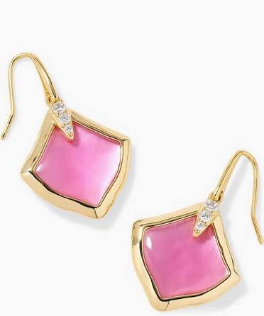 Kendra Scott Joelle Gold Drop Earrings in Azalea Illusion-Kendra Scott-The Bugs Ear
