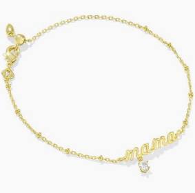 Kendra Scott Mama Gold Crystal Delicate Chain Bracelet-Kendra Scott-The Bugs Ear