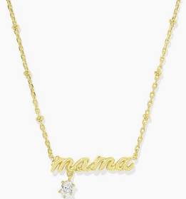 Kendra Scott Mama Gold Crystal Short Pendant Necklace-Kendra Scott-The Bugs Ear