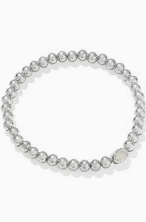 Kendra Scott Mini Elaina Silver Stretch Bracelet in Iridescent Drusy-Kendra Scott-The Bugs Ear