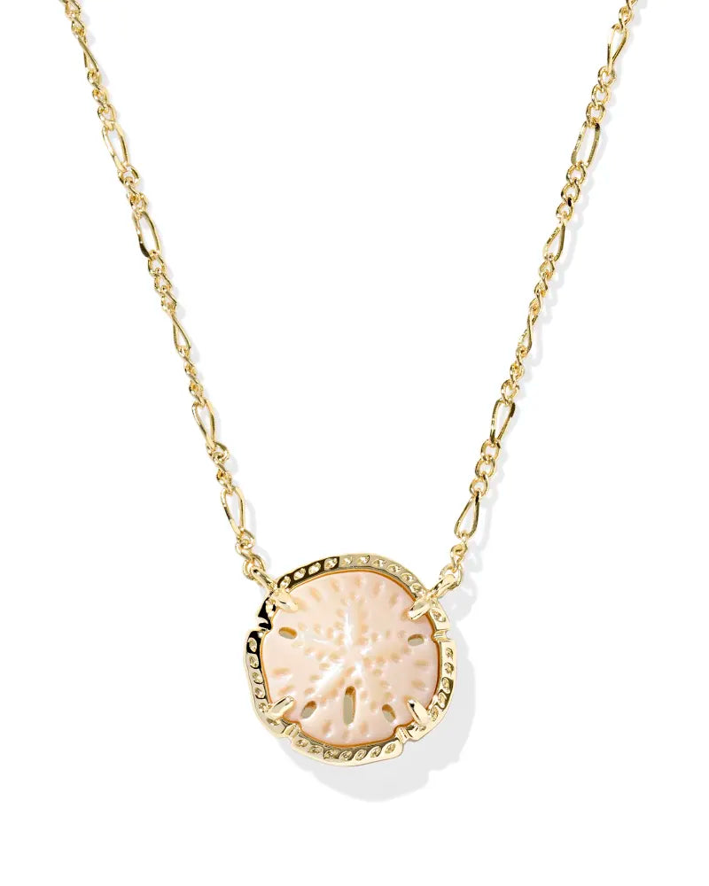 Kendra Scott Sand Dollar Gold Short Pendant Necklace-Kendra Scott-The Bugs Ear