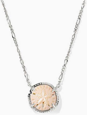 Kendra Scott Sand Dollar Silver Short Pendant Necklace-Kendra Scott-The Bugs Ear
