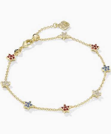 Kendra Scott Sierra Star Gold Crystal Delicate Chain Bracelet-Kendra Scott-The Bugs Ear