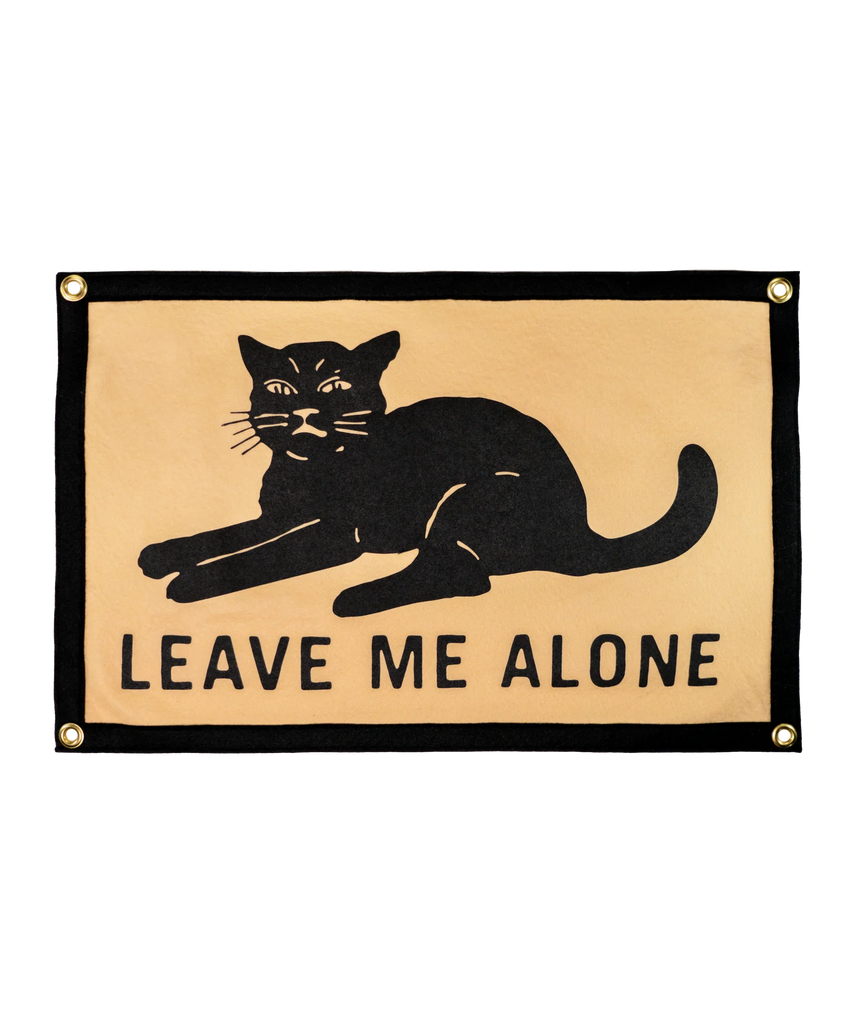 Leave Me Alone Camp Flag Oxford Pennant-Oxford Pennant-The Bugs Ear