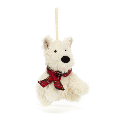 Jellycat Munro Scottie Dog Decoration Ornament-Jellycat-The Bugs Ear