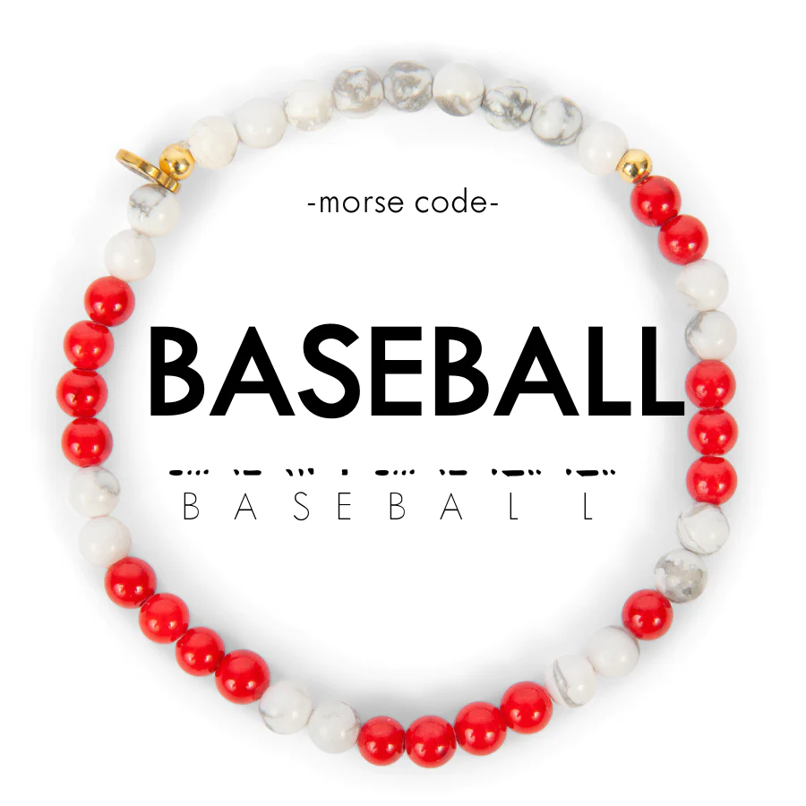 Morse Code Bracelet in BASEBALL-Ethicgoods-The Bugs Ear