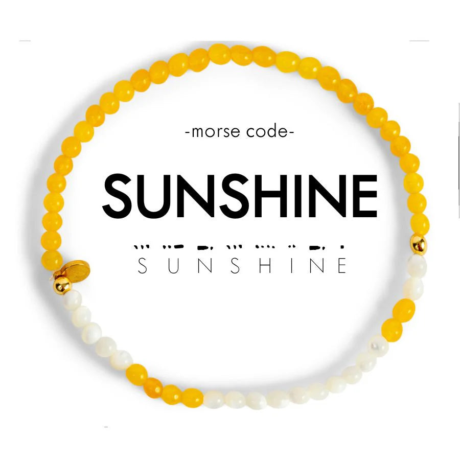 Gold Morse Code Bracelet for SUNSHINE-Ethicgoods-The Bugs Ear