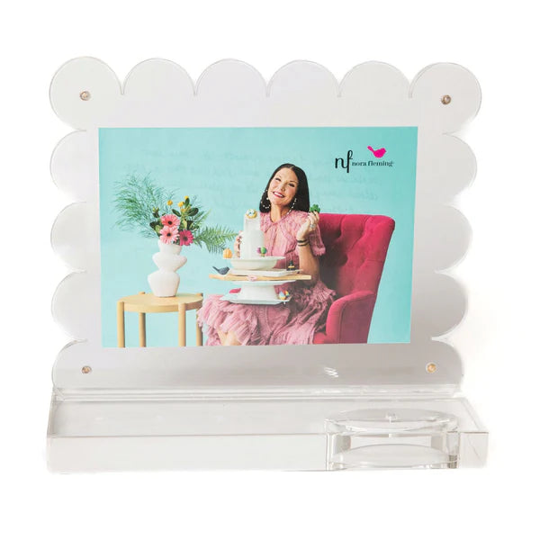 Nora Fleming Clearly A-Nora-Ble Scalloped Acrylic Frame-Nora Fleming-The Bugs Ear