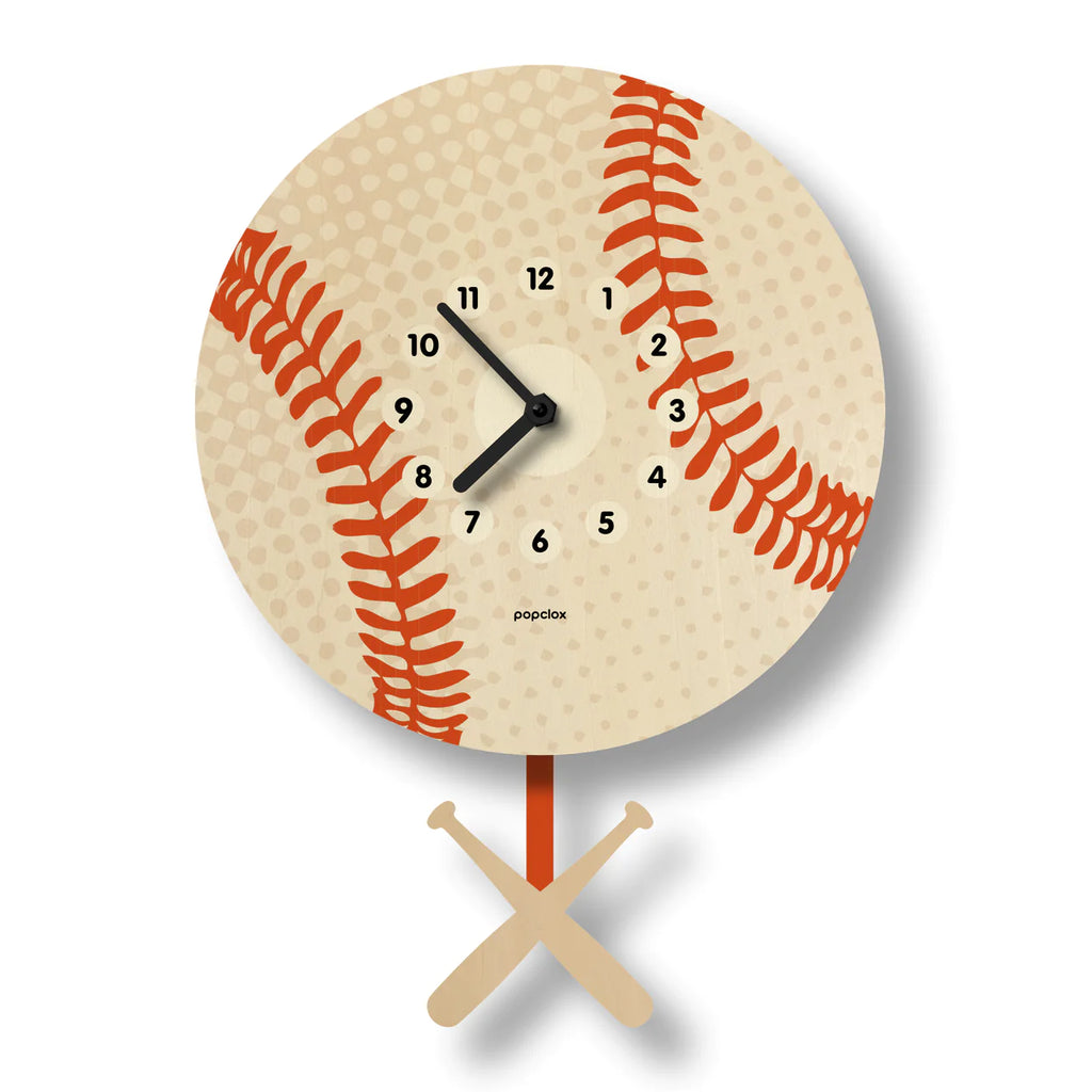 Baseball Pendulum Clock-Popclox-The Bugs Ear