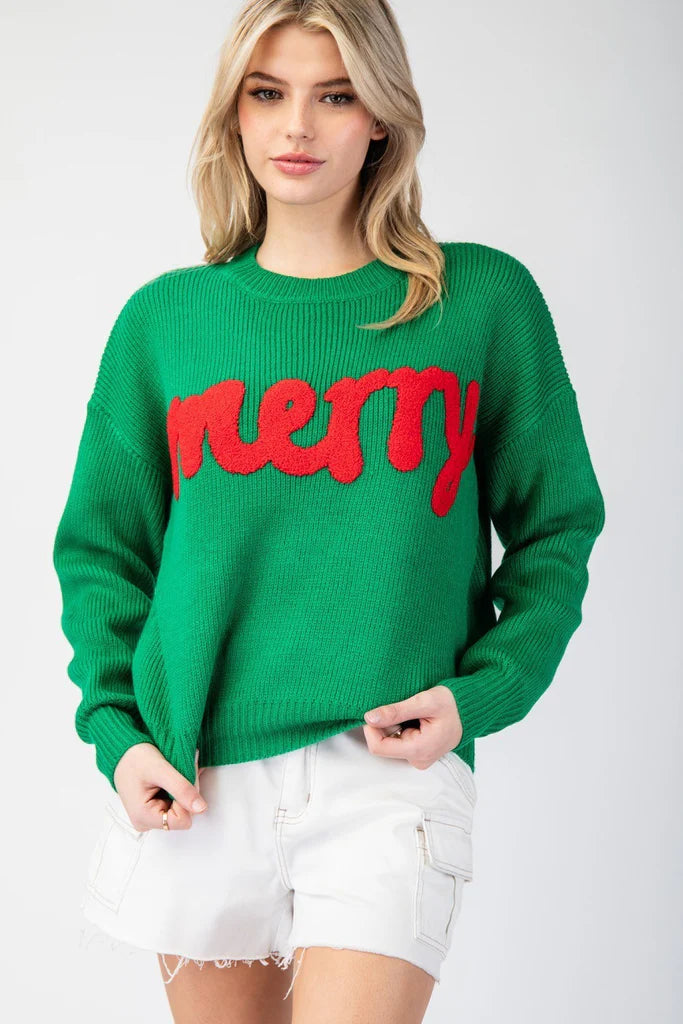 Merry Sweater in Green-Panache Apparel-The Bugs Ear