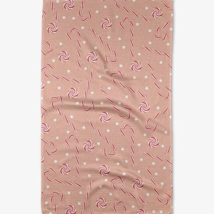 Geometry Pink Peppermint Tea Towel-Geometry Towel-The Bugs Ear