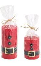 Santa Flameless Pillars Mud Pie-Mud pie-The Bugs Ear