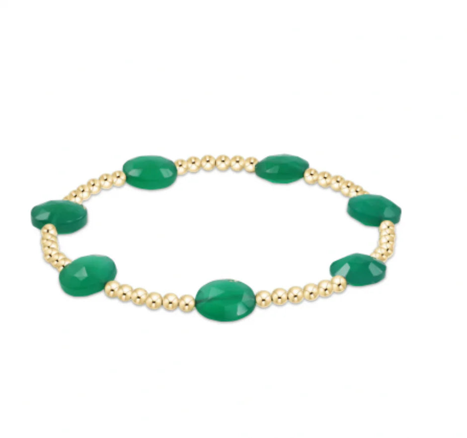 Enewton Admire Gold 3mm Bead Bracelet Green Onyx-Enewton-The Bugs Ear