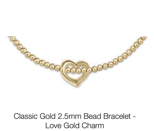 Enewton Classic Gold 2.5mm Bracelet Love Gold Charm By Enewton-Enewton-The Bugs Ear
