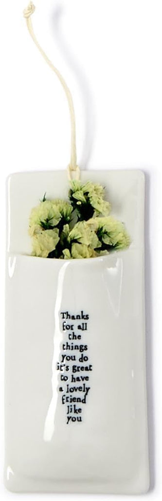 Small Wall Vase with Yellow Flowers Two's Company-Two's Company-The Bugs Ear