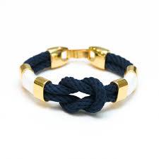 Starboard in Navy, White and Gold Bracelet-Allison Cole Jewelry-The Bugs Ear