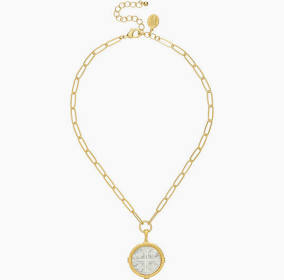 Susan Shaw Ida Jerusalem Cross Paperclip Necklace-Susan Shaw-The Bugs Ear