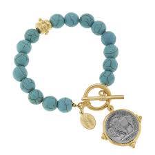 Susan Shaw Buffalo Nickel Turquoise Bracelet-Susan Shaw-The Bugs Ear