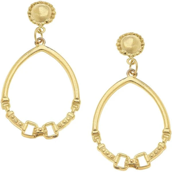 Susan Shaw Cab & Horse Bit Hoop Earrings-Susan Shaw-The Bugs Ear